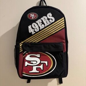 NEW San Francisco 49ers Backpack Mojo NFL Team Fan Black Red Gold Bag
